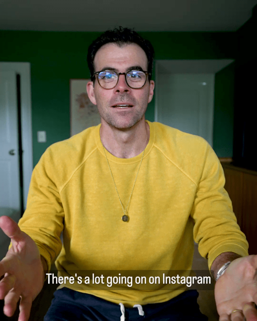 Adam Mosseri, head of instagram giving an update for social media marketing strategy