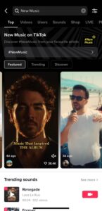 TikTok Launch New Music Search Hub